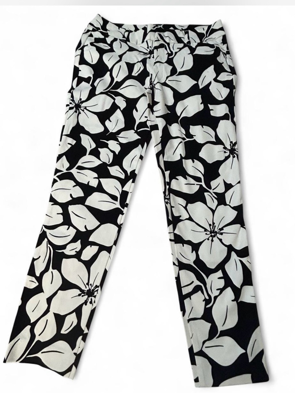 Old Navy Black and White Floral Pajama Bottoms